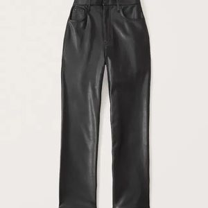 Abercrombie Curve Love Vegan Leather 90s Straight Pant